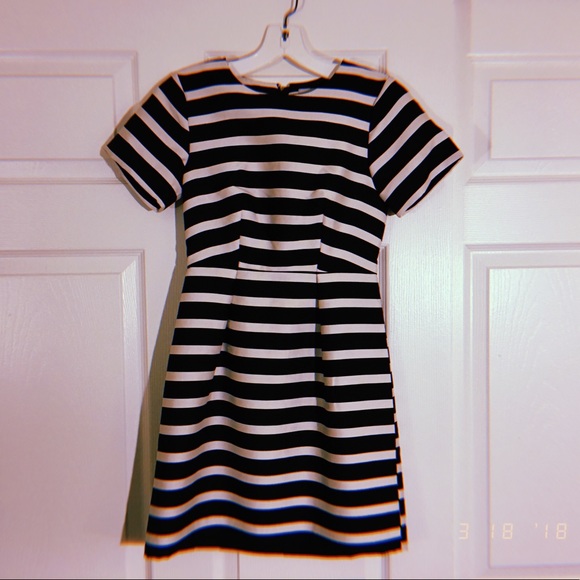 Black & White Striped Dress - Picture 1 of 3